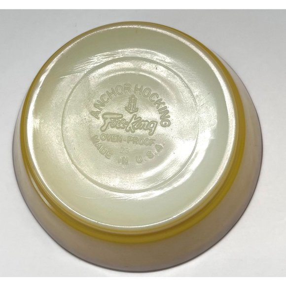 Vintage Anchor Hocking Fire King Ombre Oven-Proof Bowl Yellow and Brown - Picture 4 of 10